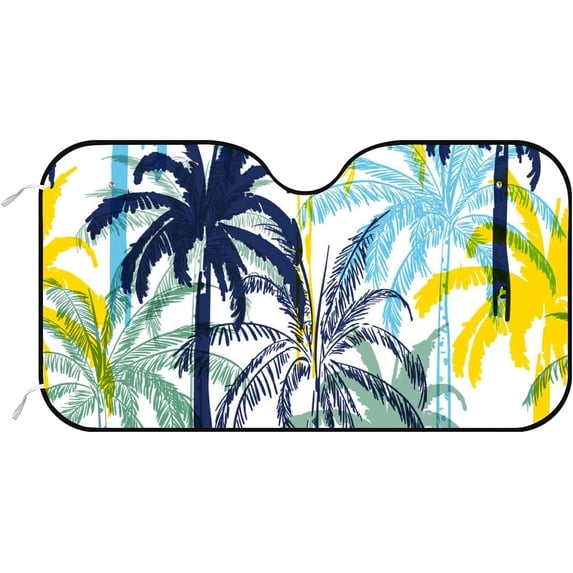 GZHJMY Car Front Windshield Sunshade UV Heat Protection, Foldable Auto Windshield Sun Visor for Sedan SUV Truck Beautiful Rose Pattern, Car Sunscreen51x27.5inch Keep Vehicle Cool