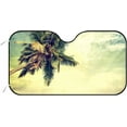 thumbnail image 1 of GZHJMY Car Front Windshield Sunshade UV Heat Protection, Foldable Auto Windshield Sun Visor for Sedan SUV Vintage Palm Background, Car Sunscreen Blocks UV Rays Heat 51x27.5inch Keep Vehicle Cool, 1 of 6