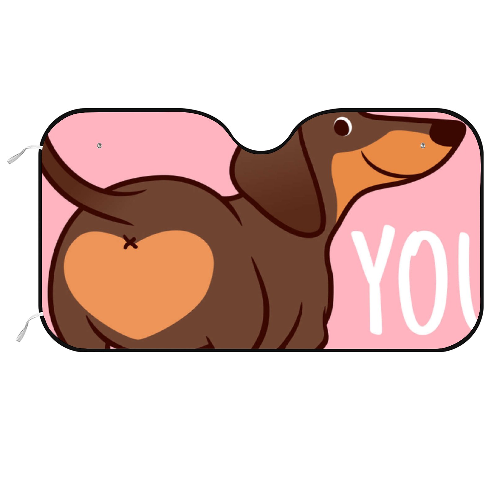 GZHJMY Car Windshield Sun Shade Blocks Max UV Rays, Cute Smiling