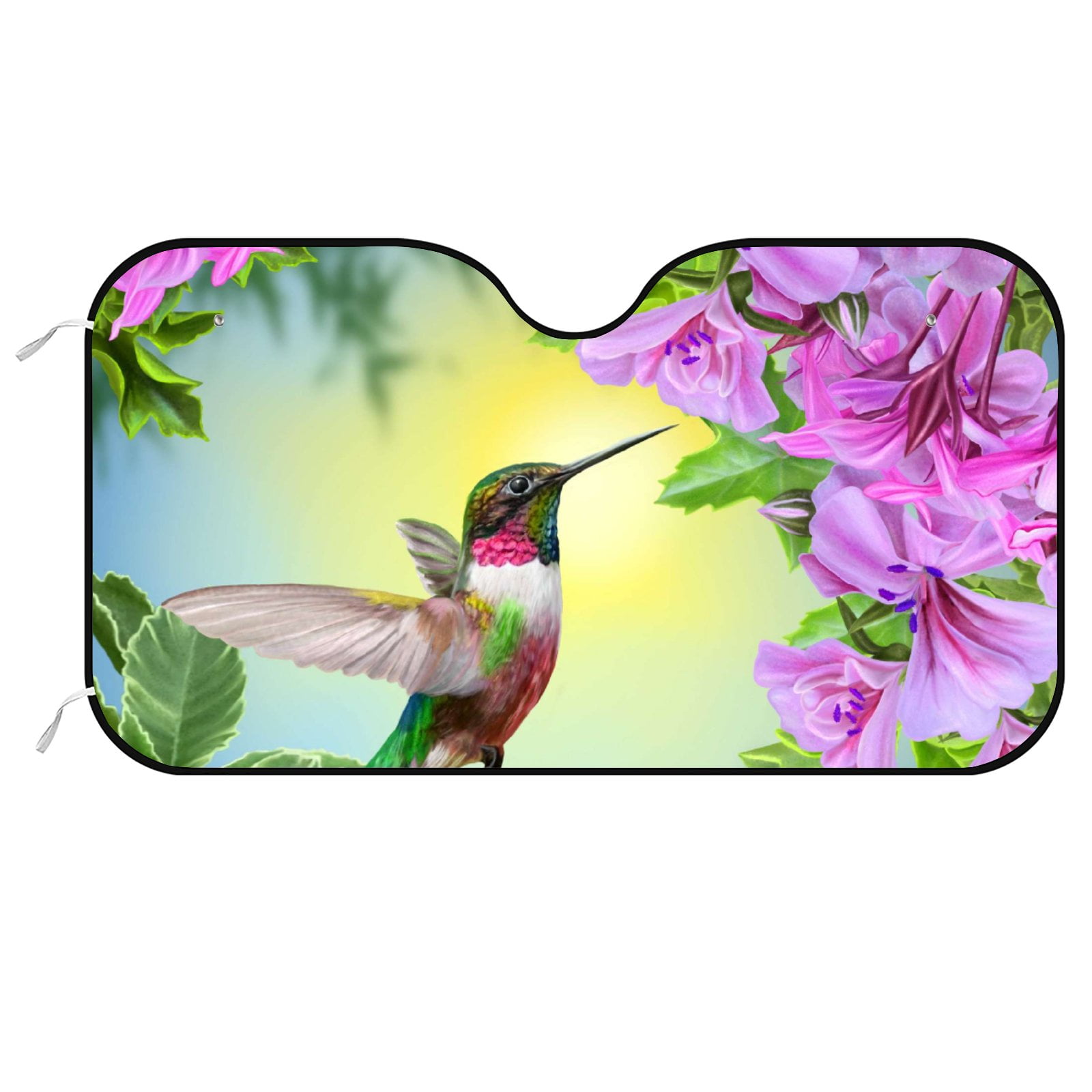 GZHJMY Car Windshield Sun Shade Blocks Max UV Rays, Spring Purple