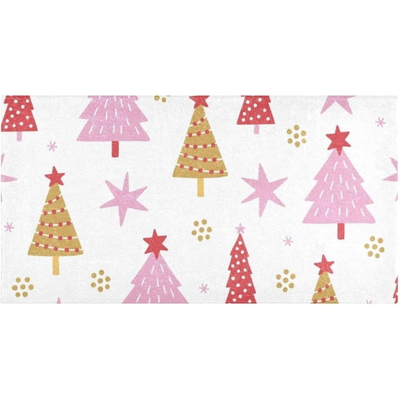 GZHJMY Cartoon Christmas Tree Bathroom Rugs Bath Mat 39 x 20 Inch Non-Slip Extra Soft and Absorbent Shaggy Bath Carpet for Tub, Shower, Bathroom Carpet Runner