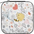 thumbnail image 1 of GZHJMY Cat Bird Flower Illustration Cartoon Personalized Ladies Jewelry Box, Travel Jewelry Box, Ladies Small Jewelry Box, Ring, Necklace, Earring, Jewelry Storage, 1 of 7