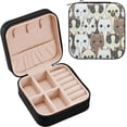 thumbnail image 1 of GZHJMY Cats Travel Jewelry Box, PU Leather Small Jewelry Organizer Boxes for Women Girls, Mini Portable Jewerly Storage Display Holder for Earrings, Ring, Necklaces, Bracelets（153）, 1 of 7