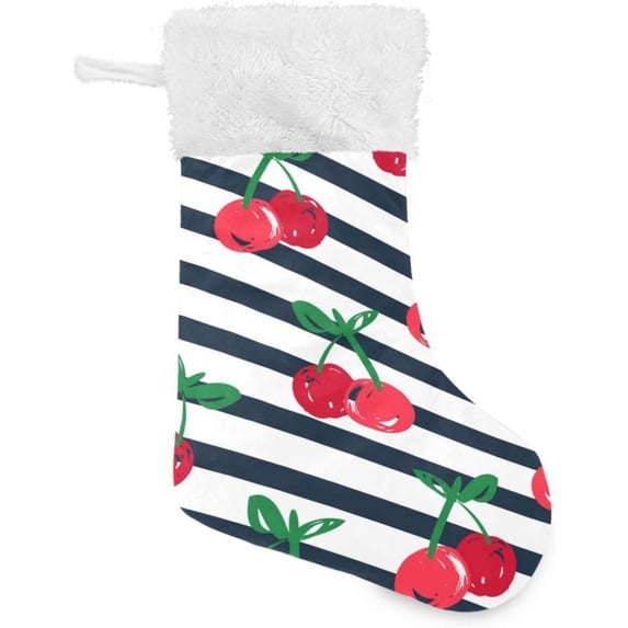 GZHJMY Cherry Christmas Stockings 1PCS, Large Xmas Stockings Gift Decorations and Party Supplies,Used for Fireplace Decoration Socks Christmas Tree Decoration