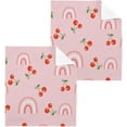 thumbnail image 1 of GZHJMY Cherry Rainbow Wash Cloth Set of 4, 12 x 12 Inch Cotton Baby Washcloths Absorbent and Super Soft Feel Fingertip Towel Face Towels for Bathroom, Gym, Spa, 1 of 7