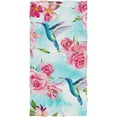 thumbnail image 1 of GZHJMY Chic Tropical Hummingbird Rose Flowers Pattern Soft Absorbent Large Hand Towels Multipurpose for Bathroom, Hotel, Gym and Spa (16" x 30",Floral), 1 of 4