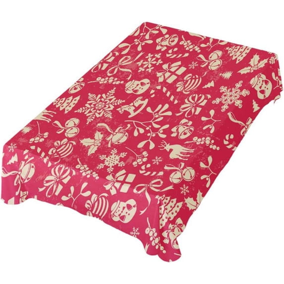 GZHJMY Christmas Backdrop Outdoor Tablecloth 60x120In,Rectangle Table Cover Kitchen Dinner for Outdoor and Indoor Party Holiday Hotel BBQ-Christmas742 Home Decor