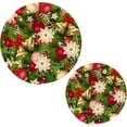 thumbnail image 1 of GZHJMY Christmas Ball Trivets Pot Holders Set of 2, Hot Pads, Table Mats,Placemats Set for Cooking and Baking, Cotton Braided Hot Pads, 7.09"+9.45", 1 of 7