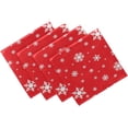thumbnail image 1 of GZHJMY Christmas Beautiful Snowflake Pattern Cloth Napkins, Set of 4 20 x 20 Inch Soft & Comfortable Polyester Dinner Napkin for Family, Restaurant, Weddings, Parties, Holiday Dinner,Red, 1 of 6