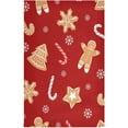 thumbnail image 1 of GZHJMY Christmas Candies Gingerbread Cookies Kitchen Towel, Dish Towels Quick Drying Tea Towels Absorbent Hand Towels for Kitchen Sink Dinner Table 28 x 18 Inches, Set of 1, 1 of 7