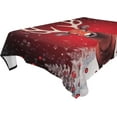 thumbnail image 1 of GZHJMY Christmas Deer Square Tablecloth, Waterproof Stain Wrinkle Resistant Washable Polyester Table Cover for Picnic Dinner Holiday Kitchen Party Decor, 54 x 54 in Home Decor, 1 of 7