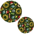 thumbnail image 1 of GZHJMY Christmas Doughnuts Trivets Pot Holders Set of 2, Hot Pads, Table Mats,Placemats Set for Cooking and Baking, Cotton Braided Hot Pads, 7.09"+9.45", 1 of 7