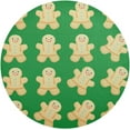 thumbnail image 1 of GZHJMY Christmas Gingerbread Man Round Placemats Set of 6, Non-Slip PVC Table Mats Washable Heat Resistant Place Mats for Kitchen Dining Table Christmas Home Decor, 15.4 Inch Table Mat, 1 of 7