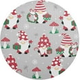 thumbnail image 1 of GZHJMY Christmas Gnome Round Placemats Set of 6, Non-Slip PVC Table Mats Washable Heat Resistant Place Mats for Kitchen Dining Table Christmas Home Decor, 15.4 Inch Table Mat, 1 of 7