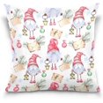thumbnail image 1 of GZHJMY Christmas Gnome Throw Pillow Cover 20 x 20 Inch, Soft Square Cushion Case for Home Couch Sofa Bedroom Car Farmhouse Decor Home Decor, 1 of 7