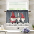 thumbnail image 1 of GZHJMY Christmas Gnomes Half Window Tier Curtains 36 Inch Blackout Thermal Insulating Kitchen Linen Tier Curtains for Kitchen,Bathroom,Cafe, 1 of 7