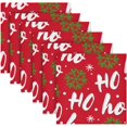 thumbnail image 1 of GZHJMY Christmas Hohoho Snowflake Cloth Napkins Washable Reusable Polyester Dinner Napkins 20 x 20 Inch for Home Weddings Parties Holiday Table Napkins Set of 1, 1 of 7