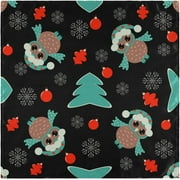 GZHJMY Christmas Owl Cloth Dinner Napkins Everyday Use 20" × 20" Home Decor 1 Pack