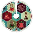 thumbnail image 1 of GZHJMY Christmas Patchwork Christmas Tree Skirt 48" for Indoor Outdoor Holiday Party Office Store Cupboard Decoration, 1 of 5