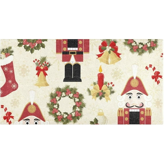 GZHJMY Christmas Pattern Bathroom Rugs Bath Mat 39 x 20 Inch Non-Slip Extra Soft and Absorbent Shaggy Bath Carpet for Tub, Shower, Bathroom Carpet Runner