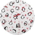 thumbnail image 1 of GZHJMY Christmas Penguin Round Placemats Set of 4, Non-Slip PVC Table Mats Washable Heat Resistant Place Mats for Kitchen Dining Table Christmas Home Decor, 15.4 Inch Table Mat, 1 of 7