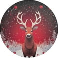thumbnail image 1 of GZHJMY Christmas Red Elk Placemats Set of 4 Non-Slip Heat Resistant Dining Table Place Mats Washable Kitchen PVC Weave Table Mats Table Mat, 1 of 7