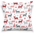 thumbnail image 1 of GZHJMY Christmas Reindeer Throw Pillow Cover 16 x 16 Inch, Soft Square Cushion Case for Couch Sofa Bedroom Car Farmhouse Home Decor Home Decor, 1 of 7
