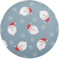 thumbnail image 1 of GZHJMY Christmas Santa Claus Round Placemats Set of 6, Non-Slip PVC Table Mats Washable Heat Resistant Place Mats for Kitchen Dining Table Christmas Home Decor, 15.4 Inch Table Mat, 1 of 7