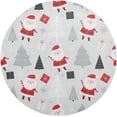 thumbnail image 1 of GZHJMY Christmas Santa Claus Round Placemats Set of 6, Non-Slip PVC Table Mats Washable Heat Resistant Place Mats for Kitchen Dining Table Christmas Home Decor, 15.4 Inch Table Mat, 1 of 7