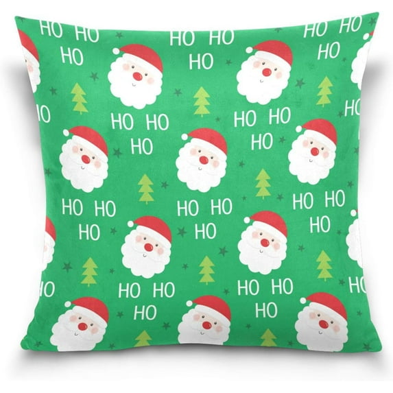 GZHJMY Christmas Santa Claus Throw Pillow Cover 16 x 16 Inch, Soft Square Cushion Case for Couch Sofa Bedroom Car Farmhouse Home Decor Home Decor