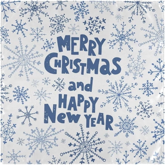 GZHJMY Christmas Snowflake Cloth Dinner Napkins Everyday Use 20" × 20" Home Decor 1 Pack