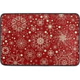 thumbnail image 1 of GZHJMY Christmas Snowflake Door mat Non Slip Floor Door Rug, Soft Floor Mat for Kitchen Garden Bedroom Indoor Outdoor Entrance Home Holiday Decoration 23.6" x15.7", 1 of 7