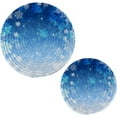 thumbnail image 1 of GZHJMY Christmas Snowflakes Background Trivets for Hot Pots and Pans and Pot Holders 2PCS – Cotton Rope Round Mats, for Kitchens, Coasters, Placemats for Kitchen Pans Bowl Teapot, 1 of 7