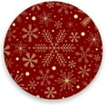 thumbnail image 1 of GZHJMY Christmas Snowflakes Round Coasters for Drinks,Absorbent Heat Resistant Coaster for Tabletop Protection,Suitable for Kinds of Cups, Wooden Table, Home Decor 2pcs, 1 of 6