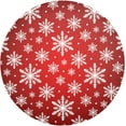 thumbnail image 1 of GZHJMY Christmas Snowflakes Round Placemats Non-Slip Washable Polyester Table Mats Set of 4 Heat Resistant Placemats for Kitchen Dining Table Decoration, 1 of 7