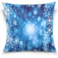 thumbnail image 1 of GZHJMY Christmas Snowflakes Throw Pillow Cover 18 x 18 Inch, Soft Square Cushion Case for Home Couch Sofa Bedroom Car Farmhouse Decor Home Decor, 1 of 7