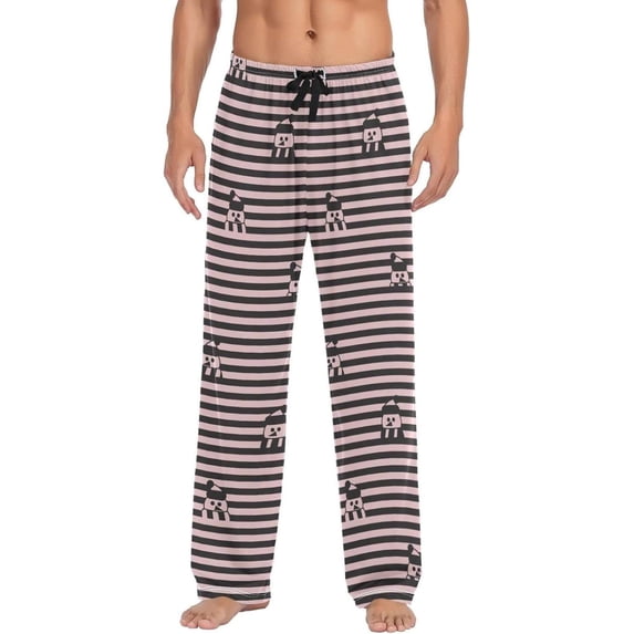 GZHJMY Christmas Snowman Pajama Pants for Men, Lounge Pants Lightweight Men Pajama Bottoms with Drawstring Pockets, Christmas New Year Birthday Gifts, X-Large