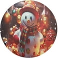 thumbnail image 1 of GZHJMY Christmas Snowman Placemats Set of 6 Non-Slip Heat Resistant Dining Table Place Mats Washable Kitchen PVC Weave Table Mats Table Mat, 1 of 7