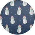 thumbnail image 1 of GZHJMY Christmas Snowman Round Placemats Set of 1, Non-Slip PVC Table Mats Washable Heat Resistant Place Mats for Kitchen Dining Table Christmas Home Decor, 15.4 Inch Table Mat, 1 of 7