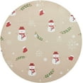 thumbnail image 1 of GZHJMY Christmas Snowman Round Placemats Set of 1, Non-Slip PVC Table Mats Washable Heat Resistant Place Mats for Kitchen Dining Table Christmas Home Decor, 15.4 Inch Table Mat, 1 of 7
