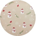 thumbnail image 1 of GZHJMY Christmas Snowman Round Placemats Set of 4, Non-Slip PVC Table Mats Washable Heat Resistant Place Mats for Kitchen Dining Table Christmas Home Decor, 15.4 Inch Table Mat, 1 of 7