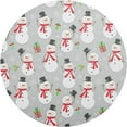thumbnail image 1 of GZHJMY Christmas Snowman Round Placemats Set of 4, Non-Slip PVC Table Mats Washable Heat Resistant Place Mats for Kitchen Dining Table Christmas Home Decor, 15.4 Inch Table Mat, 1 of 7