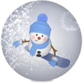 thumbnail image 1 of GZHJMY Christmas Snowman Round Placemats Set of 4, Non-Slip Table Mats Washable Heat Resistant Place Mats for Kitchen Dining Table Home Decor,15.4 Inch, 1 of 7