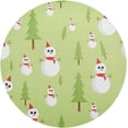 thumbnail image 1 of GZHJMY Christmas Snowman Round Placemats Set of 6, Non-Slip PVC Table Mats Washable Heat Resistant Place Mats for Kitchen Dining Table Christmas Home Decor, 15.4 Inch Table Mat, 1 of 7