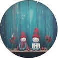 thumbnail image 1 of GZHJMY Christmas Snowman Round Placemats Set of 6, Non-Slip PVC Table Mats Washable Heat Resistant Place Mats for Kitchen Dining Table Christmas Home Decor, 15.4 Inch Table Mat, 1 of 7