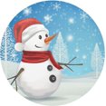 thumbnail image 1 of GZHJMY Christmas Snowman Round Placemats Set of 1, Non-Slip Washable Table Mats for Kitchen Dining Party Home Decor,15.4 Inch, 1 of 7