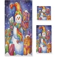 thumbnail image 1 of GZHJMY Christmas Snowman Towel Set of 3, Highly Absorbent Soft Towels with Bath Towel, Hand Towel and Washcloth for Bathroom Hotel Gym Spa, 1 of 7