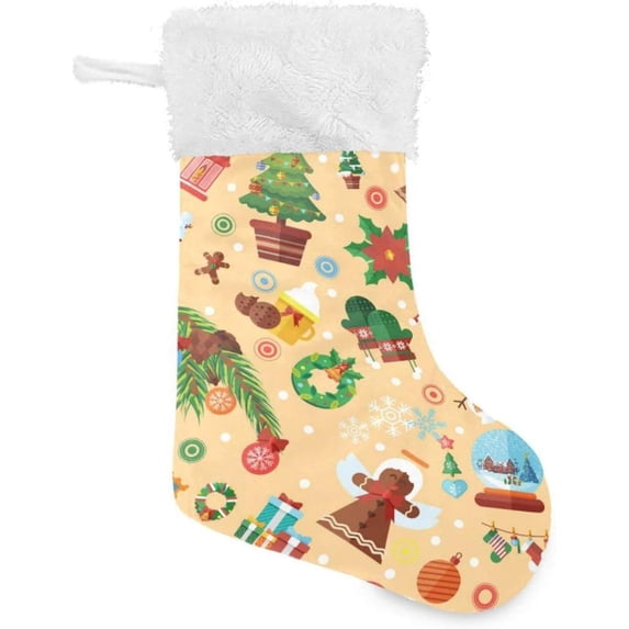 GZHJMY Christmas Stickers Christmas Stockings 2PCS, Large Xmas Stockings Gift Decorations and Party Supplies,Used for Fireplace Decoration Socks Christmas Tree Decoration