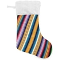 thumbnail image 1 of GZHJMY Christmas Stocking, Personalized Mexican Serape Stripes Large Candy Stocking, 1 PCS Hanging Gift Xmas Stocking Decoration for Family Holiday Party Ornaments Decor Fireplace, 1 of 7