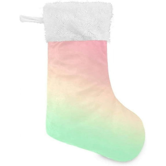 GZHJMY Christmas Stocking, Personalized Solid Color Large Candy Stocking Hanging Gift, 2 PCS Xmas Stockings Decoration for Family Holiday Party Ornaments Decor Fireplace